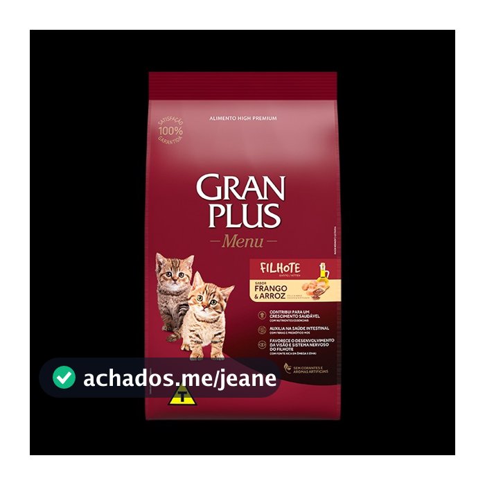 Ração GranPlus Gatos Filhotes Sabor Frango e Arroz 3kg