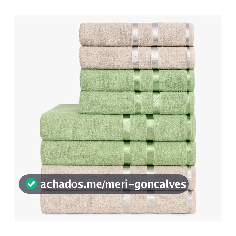 Kit 8 Toalhas Lyra (4 Banho + 4 Rosto) - 100% Algodão - Majo Home