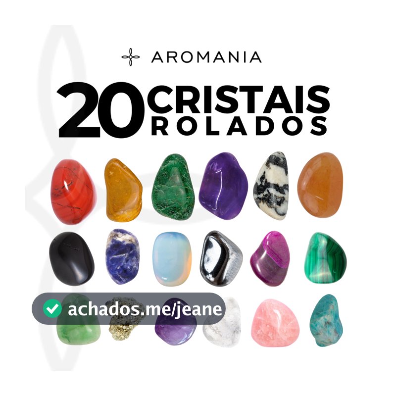 Pedras Roladas Cristais 100% Naturais Kit 20 Unidades