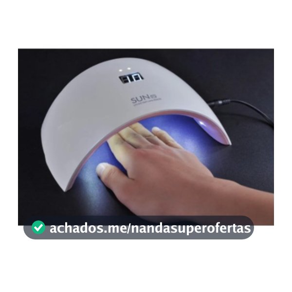 Cabine secadora (600832) de Unhas em Gel Cabine Led E Uv Bivolt Sun 9X Fibra 24w