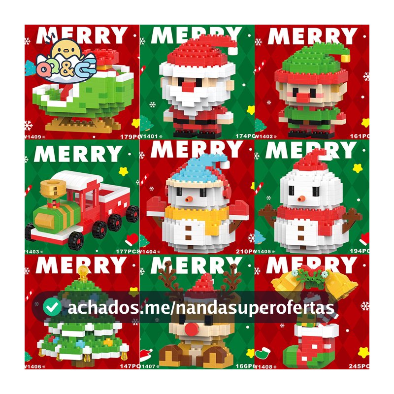 Bloco De Construção De Natal Série Papai Noel Rena Quebra-Cabeça Montagem Tijolos Decoração De Mesa Brinquedos Infantis Para O Miúdo Presente