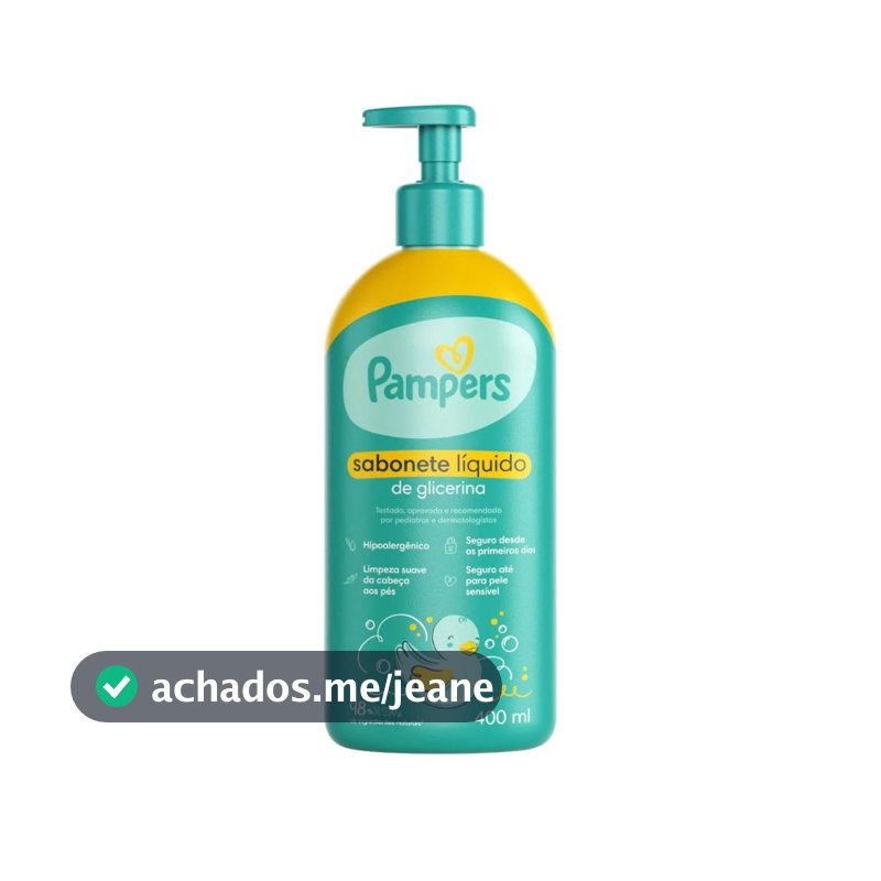 Sabonete Líquido Corporal Glicerina Pampers 400ml