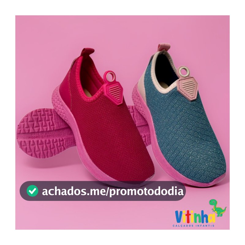 Kit 2 Tênis Infantil Menina Leve Promoção Volta as Aulas Sola Rosa