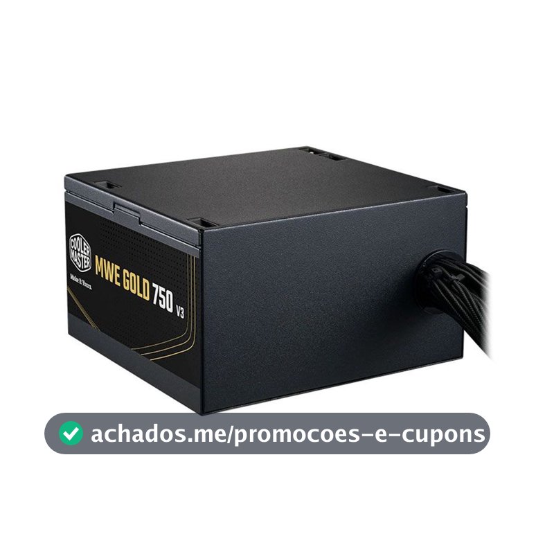 Fonte Cooler Master ATX 3.1 750W MWE Gold 750 V3 PFC Ativo 80 Plus Gold