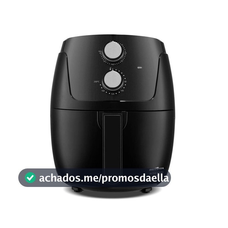 Fritadeira Air Fryer 4.2L 1500W Britânia Silverstone BFR36A Preta 127V