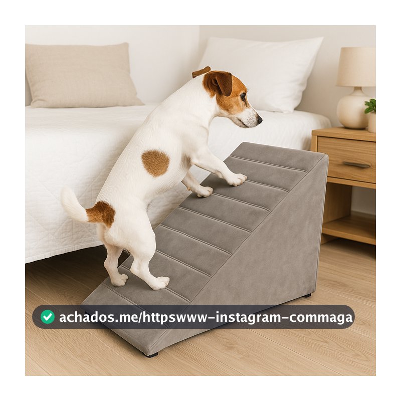 Rampa Pet Para Cachorro Gato Caminha Ração Linha Golden Tecido Suede 52 Cm De Altura - Sentta Furniture