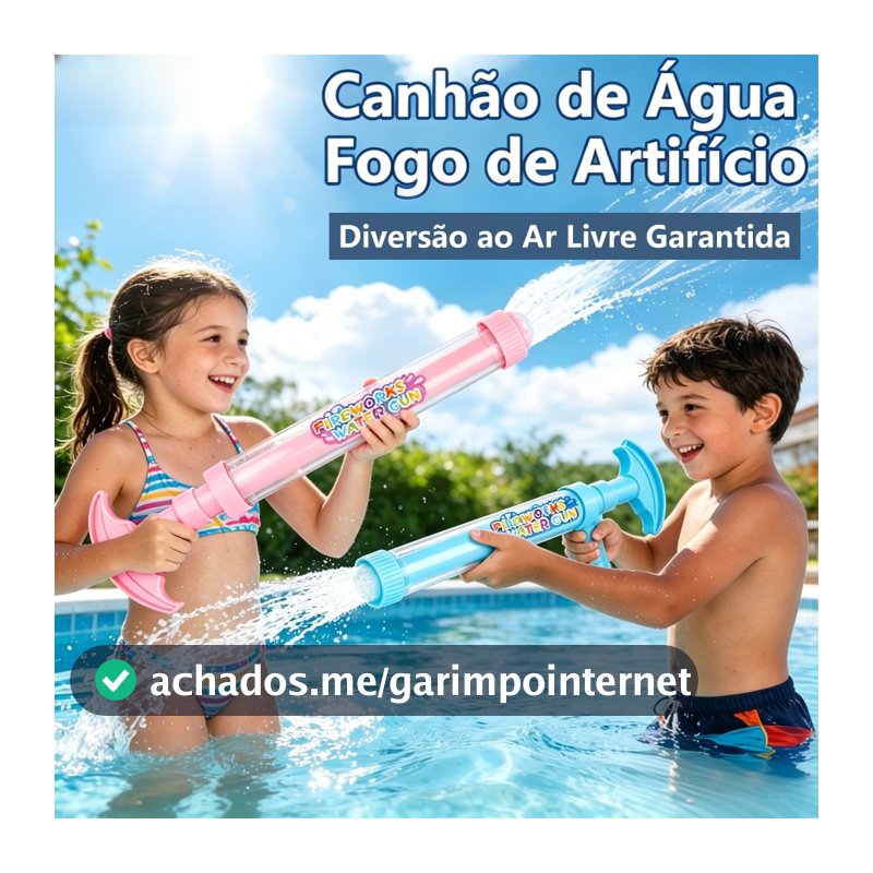 Super Brinquedo de Água Spray Jato Forte Infantil para Piscina, Praia, Quintal e Verão