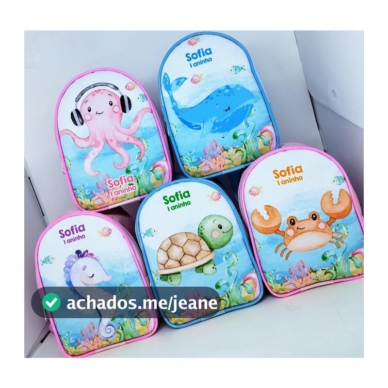 Promoção! 20 mochilinhas personalizadas,  sereia, fundo do mar, lembrancinhas para festas infantis.