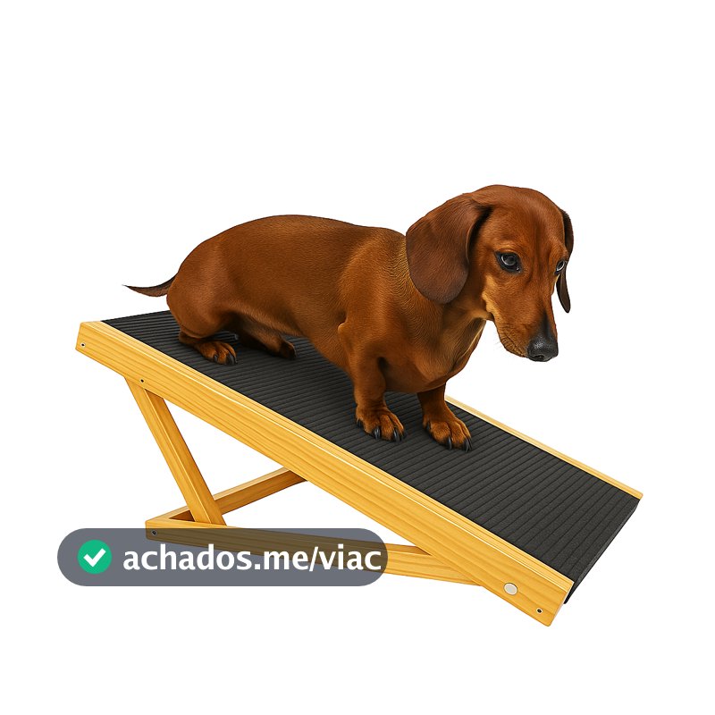 Rampa Escada Para Cachorro E Gato Pet Madeira Maciça Antiderrapante Altura Regulável 30/40cm Sofá Poltrona Cama