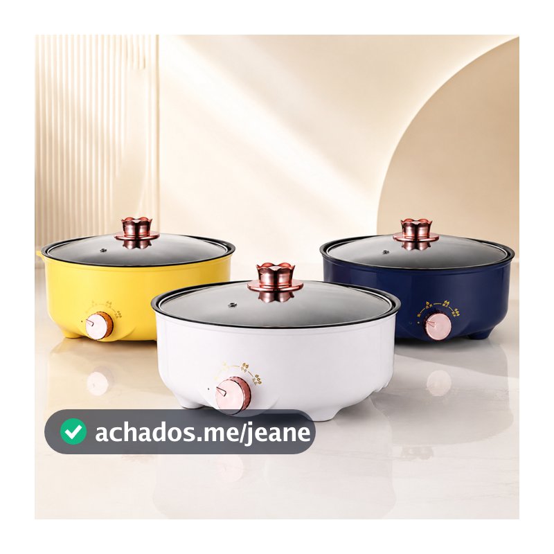 Panela Elétrica Assadeira 110v/220v Multifuncional Assa Frita Cozinha Antiaderente 26cm 3.3L