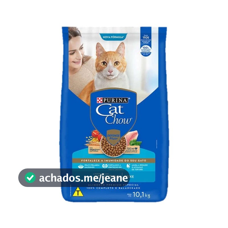 Ração Cat Chow - Gatos Adultos Sabor Peixe 10,1 Kg