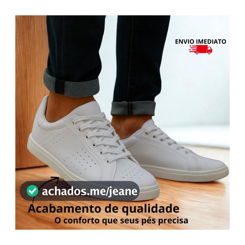 Tênis Masculino Branco Tênis Casual Masculino Branco Confortável