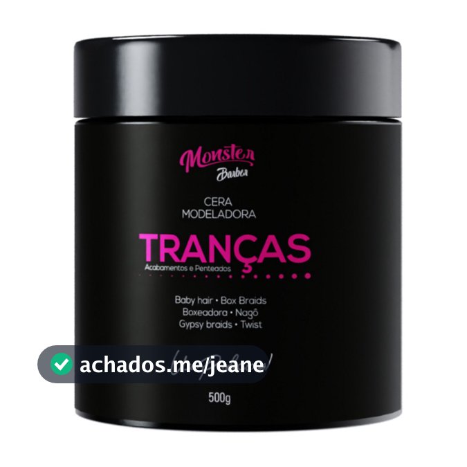 cera Modeladora Tranças Incolor Cabelo Box Braid Baby Hair Nagô Boxeadora Baby Hair low Poo 500gr monster barber !