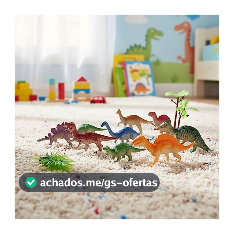 Conjunto Miniaturas Dinossauros e Animais Sortidos em Plástico Resistente Educativo Infantil