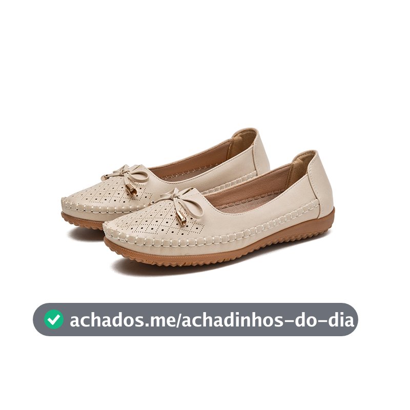 Mocassim Feminino Sapatos sem cadarço Macio, confortável e respirável