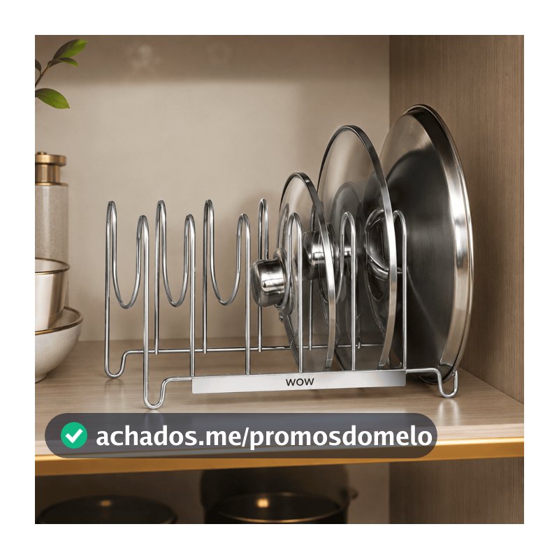 Organizador Aço Inox De Panelas E De Pote Divisórias