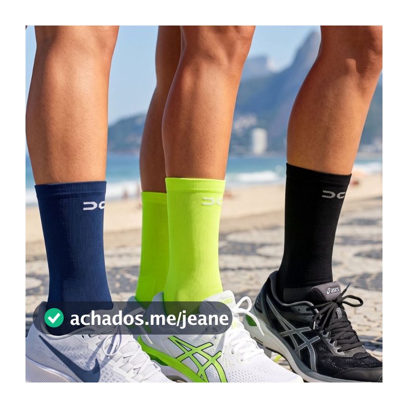 Combo 3 Meias Esporte Academia Fitness Spinning Kit 3 Meias Academia Corrida e Treino Meias de Cross