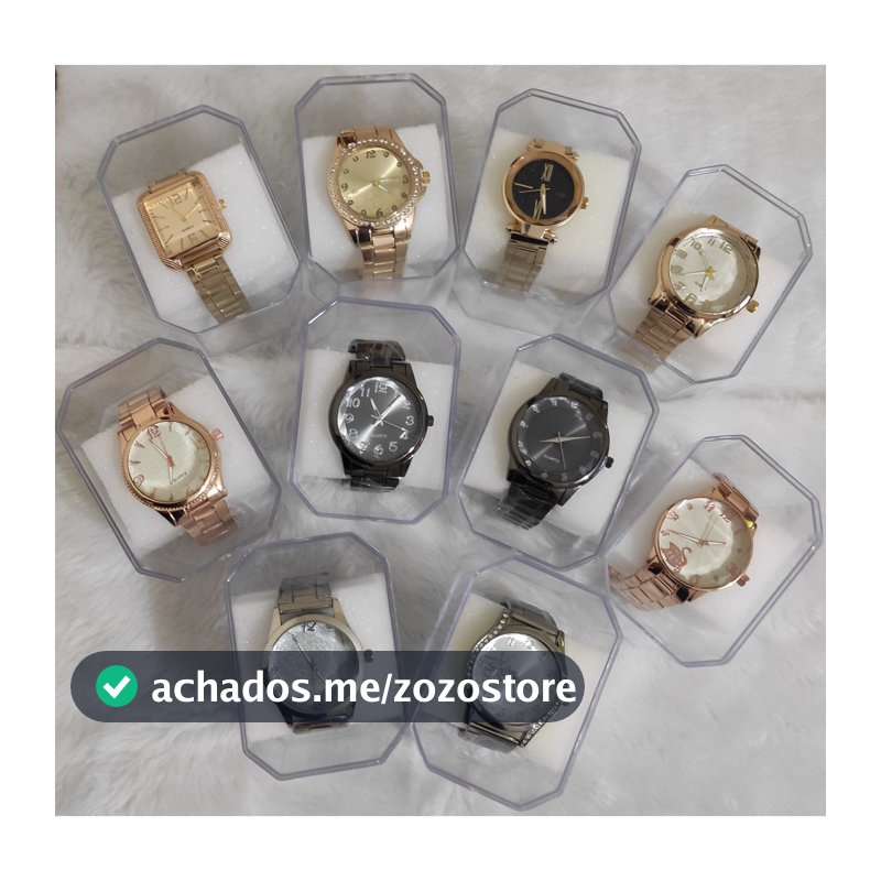 Kit com 10 relógios feminino mais caixas atacado