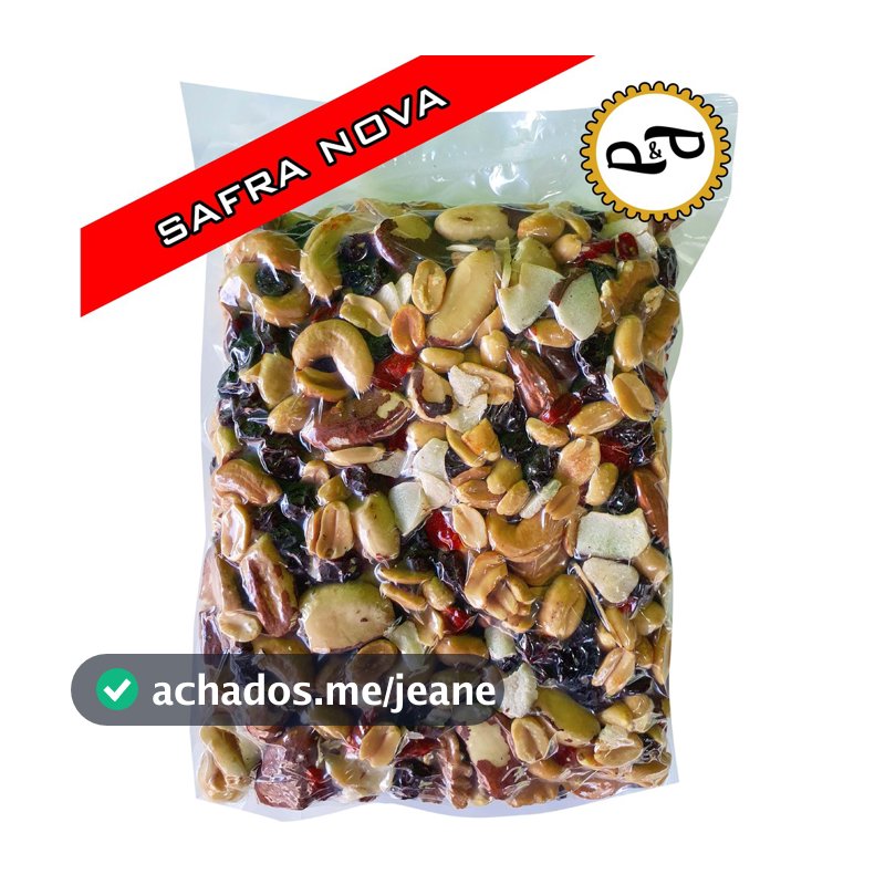 Mix Premium P&P - Castanhas, Nozes, Amêndoas, Goji berry, Raspas de coco, Uvas passas e Amendoim 250g