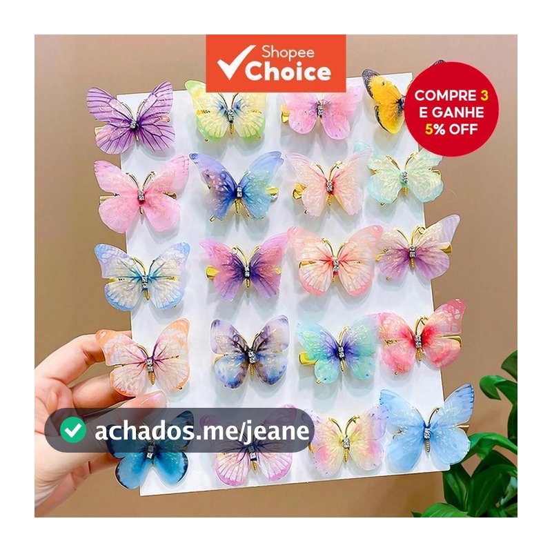 Grampos De Cabelo De Borboleta Gradiente Fofos Para Crianças | Cores Aleatórias , Perfeitas Franjas E Moscas