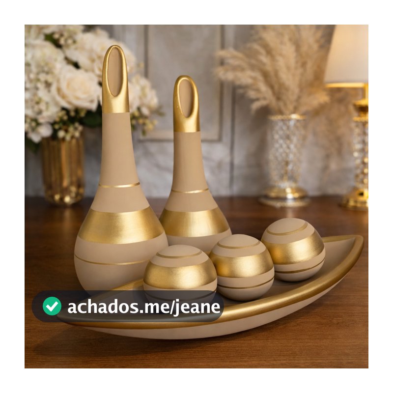 Kit 6 Vasos Decorativos Cerâmica Para Sala Rack Aparador Enfeite Moderno