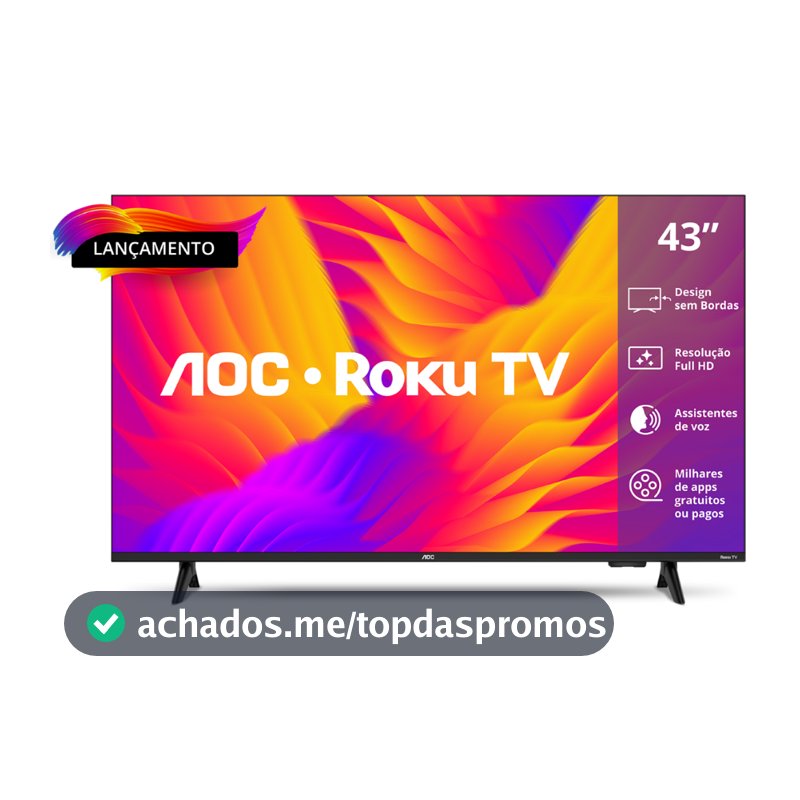 TV AOC 43 Full HD Roku TV WiFi Netflix YouTube - 43S5155/78G