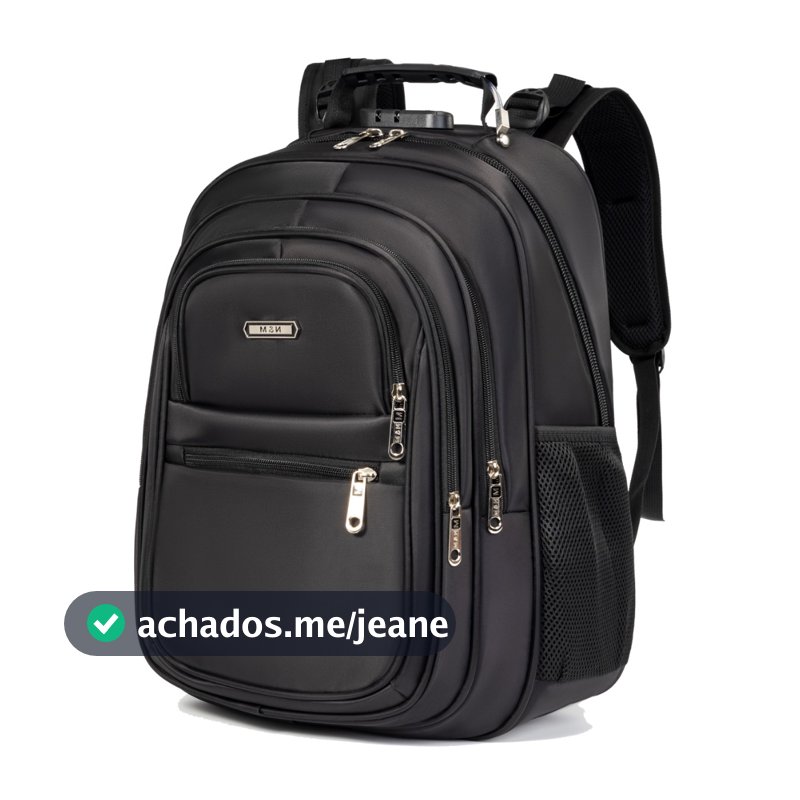 Mochila Unissex Grande Capacidade para Faculdade com Compartimentos Reforçada Impermeável para Notebook Trabalho