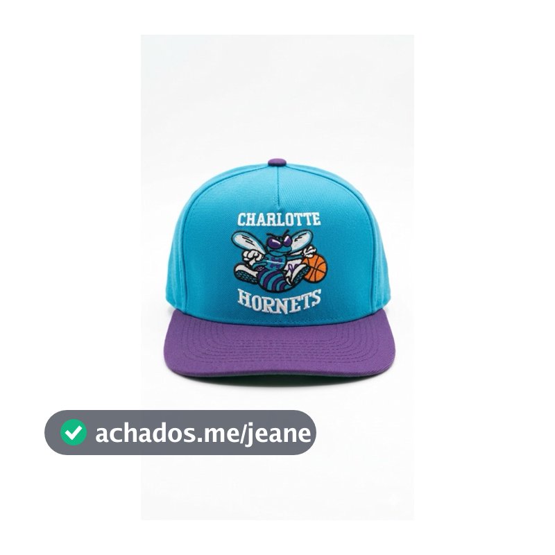 Boné Charlotte Hornets anos’90 Snapback Azul/Roxo – Estilo Urbano Premium