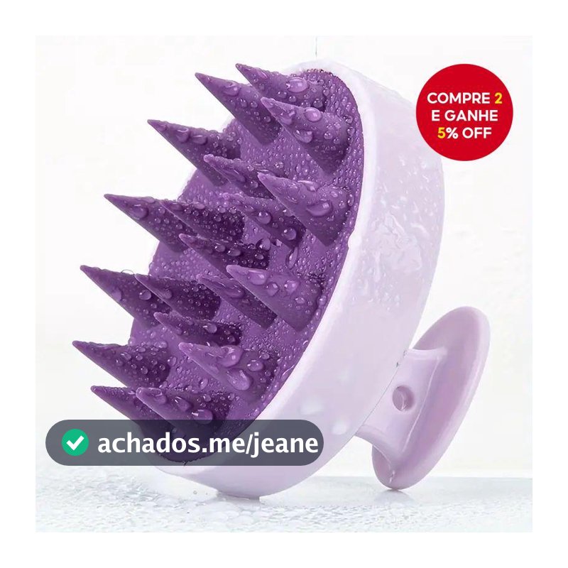Escova De Shampoo De Silicone Para Massagem No Couro Cabeludo-E Banho , Itens Essenciais Cuidados Com Os Cabelos