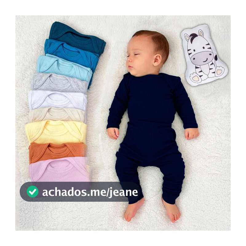 Kit 10 Peças  Conjunto Body Manga Longa Ou Manga Curta + Liso Infantil Bebê Menino e Menina