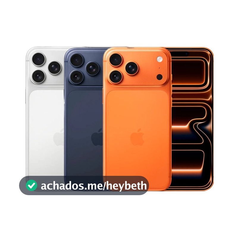 Celular Apple iPhone 17 Pro Max 256GB Câmera Tripla Fusion de 48MP Tela 6.9" Super Retina XDR 5G NFC
