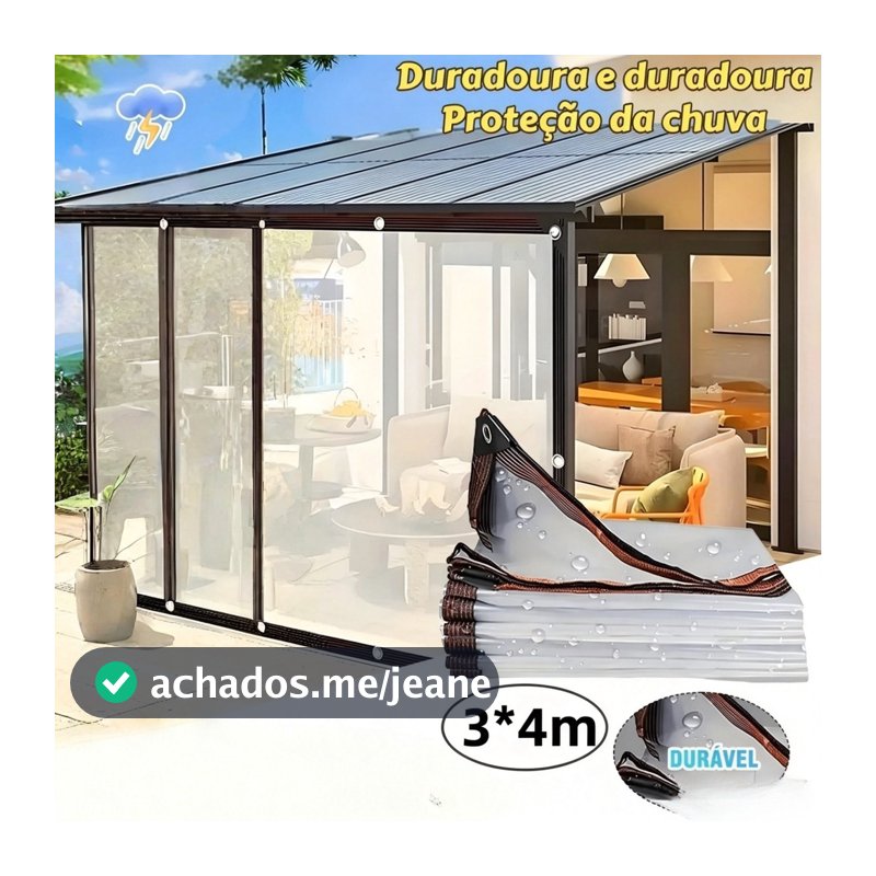 Lona Transparente Impermeável Durável Dupla Face TNT Rede De Proteção Solar - Lona Transparente Para Varanda