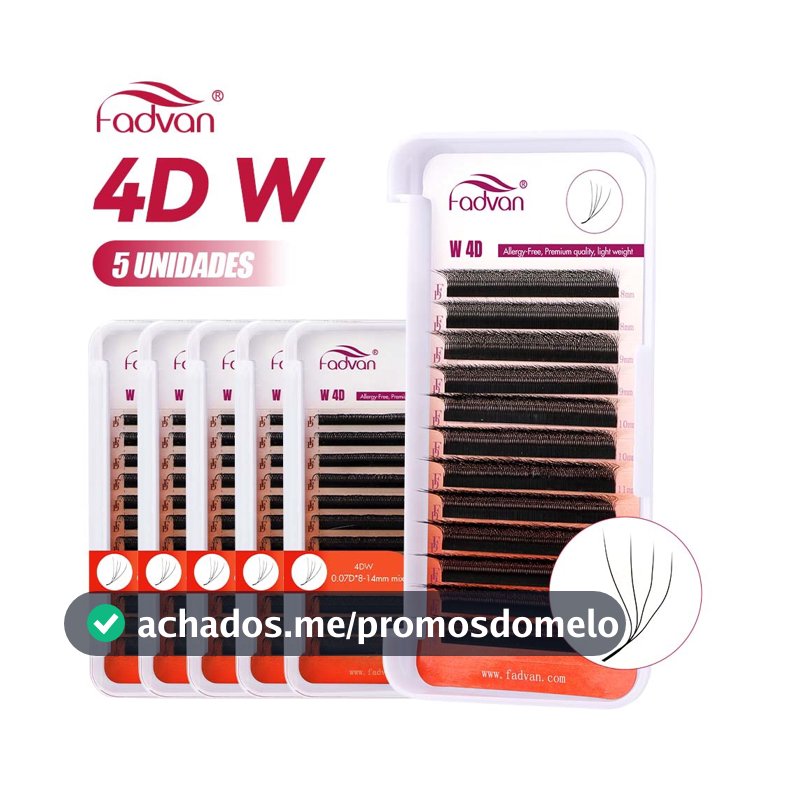 FADVAN 5 Peças Extensões De Cílios Em Forma De W 4D Pré-Fabricado Volume Fãs Estilo Falso Vison Naturais Macios