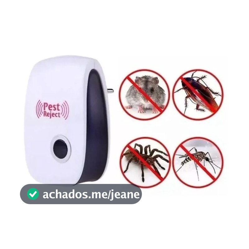 Repelente Eletrônico Ultrassônico Mosca Pernilongos Baratas Morcegos repele e Espanta Ratos bivolt