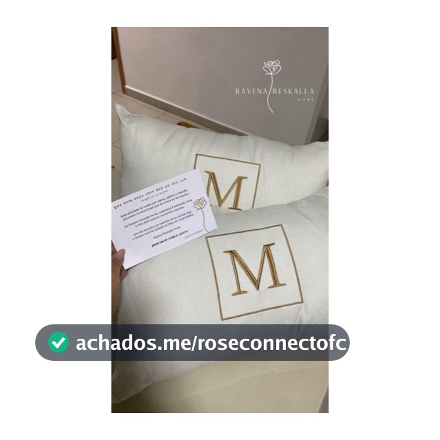 Par De Almofadas Personalizadas Bordadas 1 Inicial Letra Premium ( 2 unidades) Com Enchimento