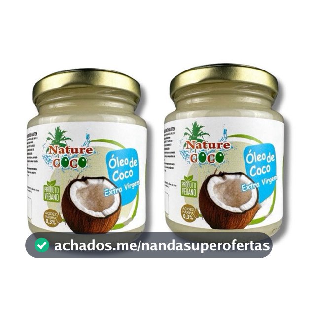Kit com 2 unidades Óleo De Coco Extra Virgem 200ml - Nature Coco
