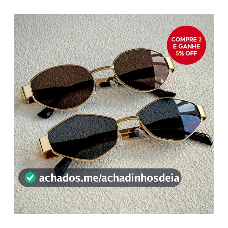 Óculos De Sol Ovais Vintage Com Proteção UV400 , Armação De Metal Para Mulheres E Homens