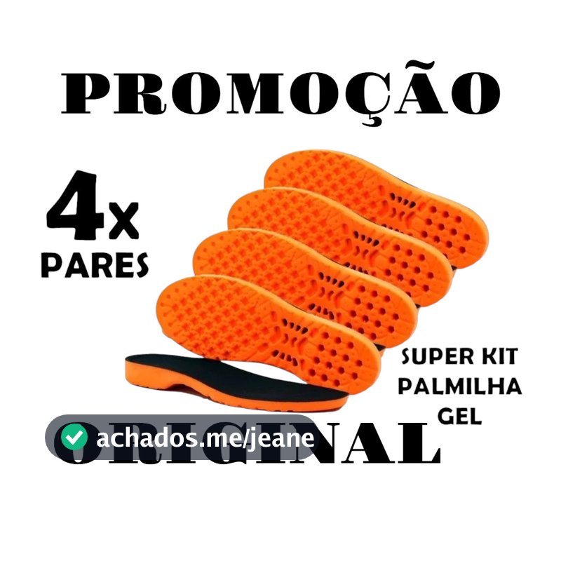 Palmilha Gel PU Anatômica Ortopédica Confortável Anti-Impacto para Tênis Bota Botina Trabalho USEVR