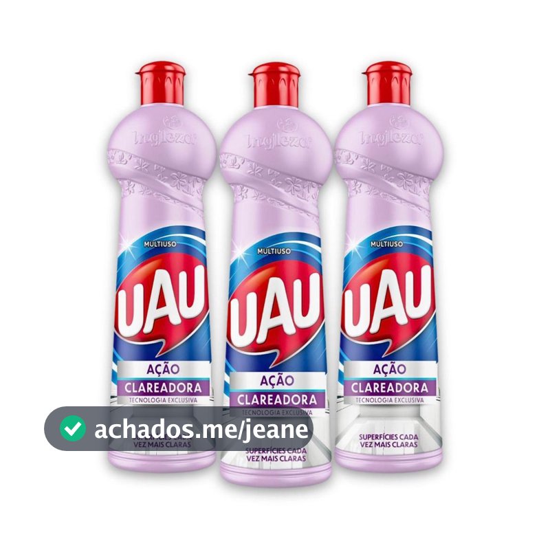 Kit 3un Multiuso 500ml UAU Ação Clareadora