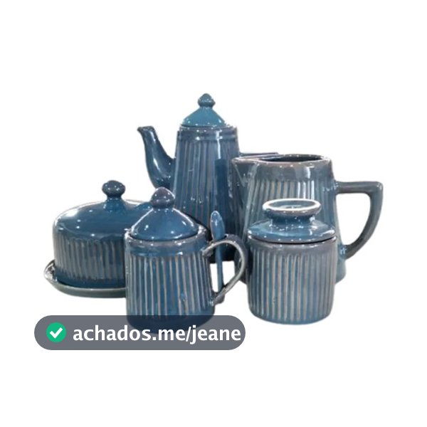 Kit Café Da Manhã Em Cerâmica Louças Decoração 5un Acquamari