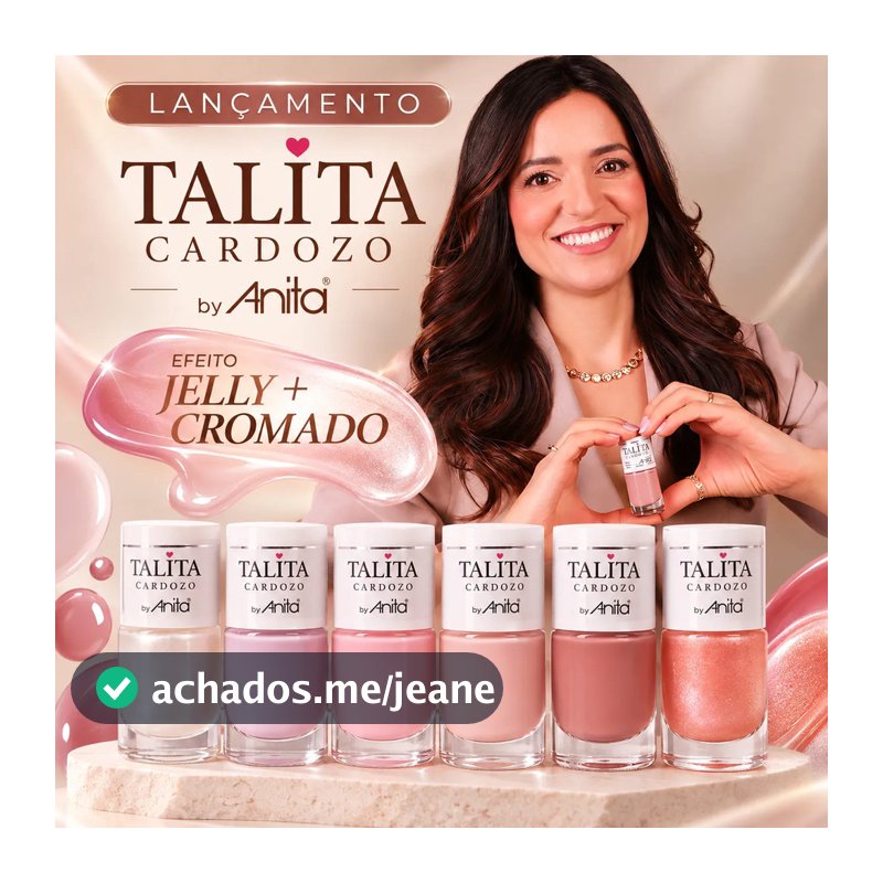 Kit 6 Esmaltes Anita & Talita Cardozo Translucido Lançamento