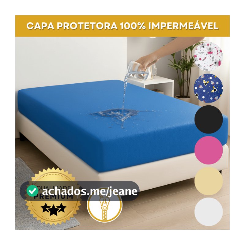 Capa Colchão Impermeável Antialérgica Protetor Material Hospitalar Segura Xixi Solteiro Casal Berço