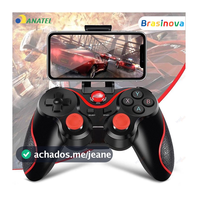 Controle Joystick Bluetooth Universal Com Cabo USB E Suporte Para Celular Tablet Android Ipad