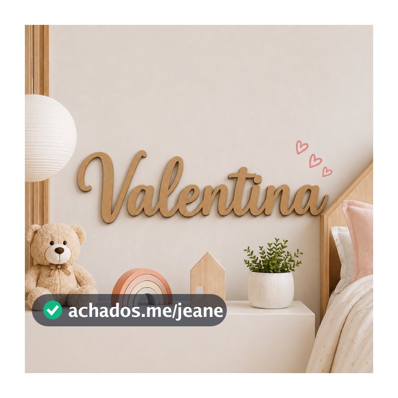 Palavras/Frases/Nome Decorativas em MDF 3mm para parede com 15cm altura, palavras personalizadas