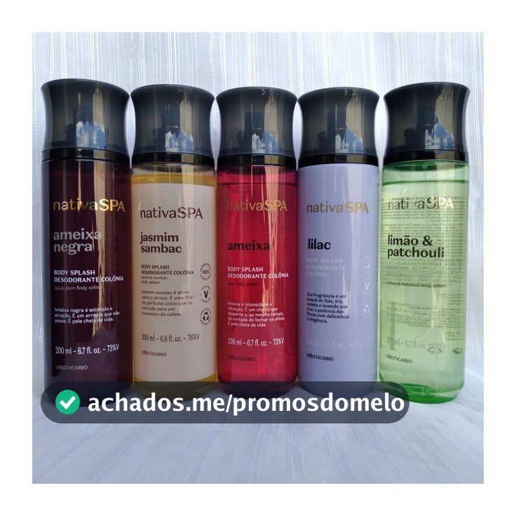 Promoção Relâmpago Nativa SPA – Body Splash em Oferta