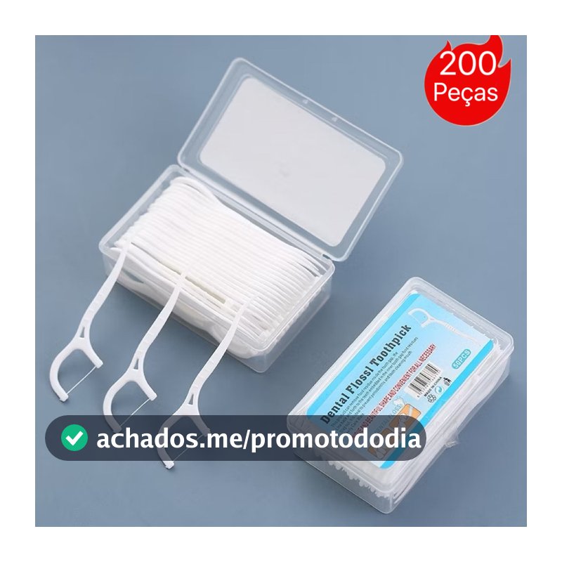 Kit 200/300 Unidades Fio Dental Infantil em Arco Ultra Fino para Limpeza Bucal Eficaz