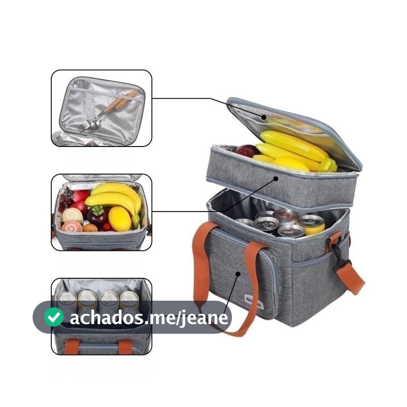 Bolsa Térmica De Duas Camadas De Grande Capacidade Adequada Para Piquenique MING