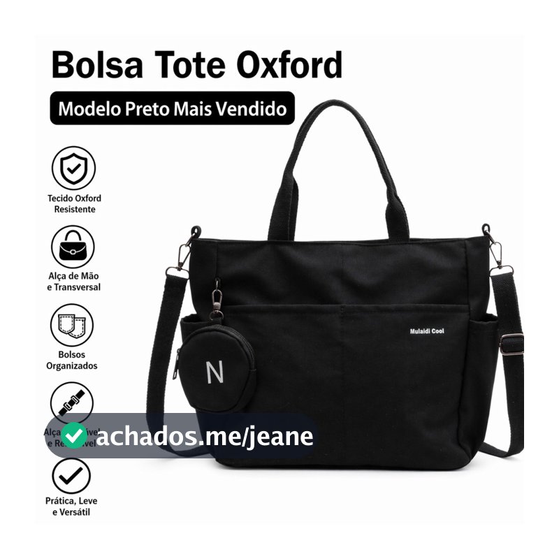 Bolsa Impermeável Grande Feminina Estilo Japonês Harajuku Ombro Único Lona Escolar Casual