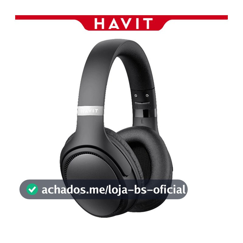 Fone De Ouvido Sem Fio HAVIT H630BT Headphone Gamer Bluetooth 5.3 Multiponto On-ear 3D 55h ENC