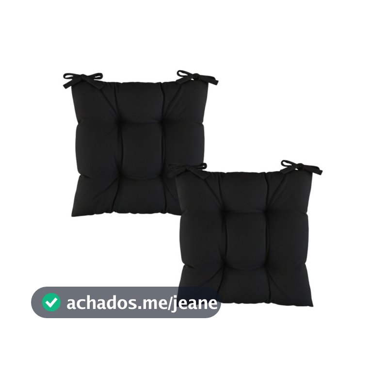 Kit 2 Almofadas Decorativa Futon Assento De Cadeira Sofá Pallet Banco Diversas Cores 40x40cm Macio